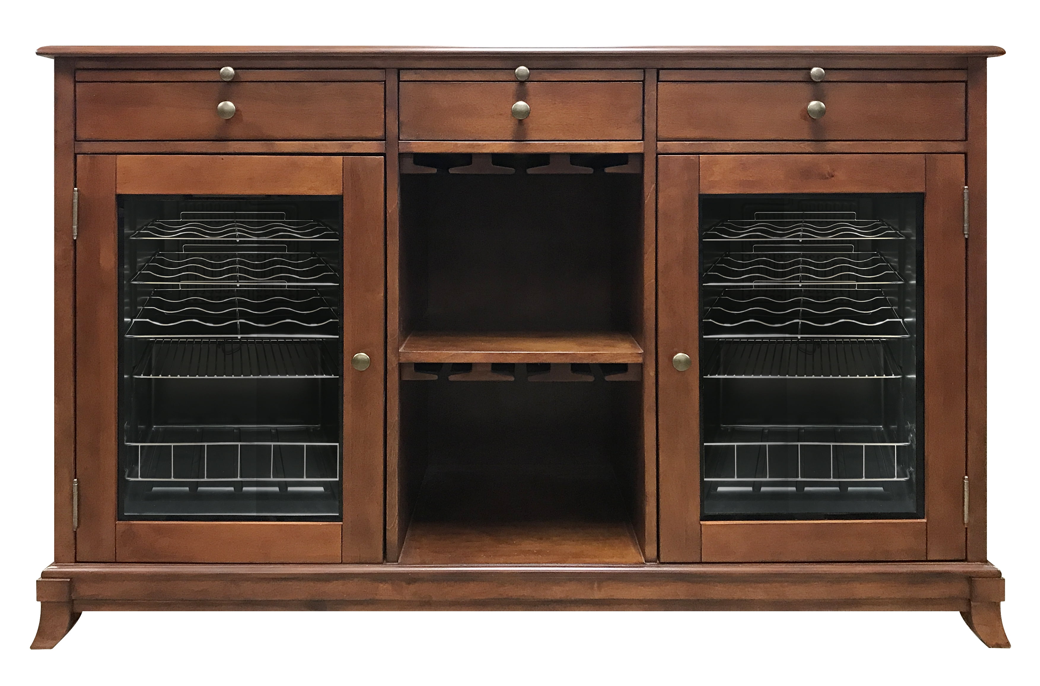 Cava 38Bottle Wine Storage Credenza In Red Mahogany