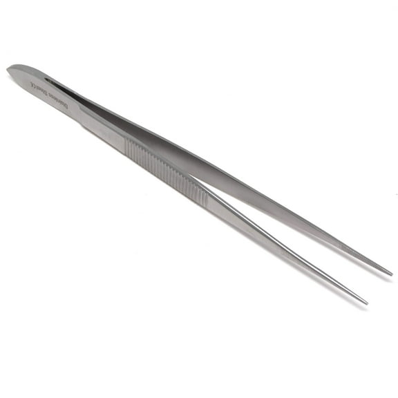 6" Stainless Steel Fine Serrated Tweezers for Gem Stone Bead Work Gemologist Tool
