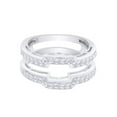 thumbnail image 1 of Round Shape White Cubic Zirconia Enhancer Guard Ring 10k White Gold Ring Size - 9.5, 1 of 3