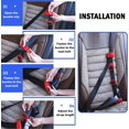 thumbnail image 4 of Ajustador de cinturón de seguridad, protector de asiento de coche, ajustador de cinturón de seguridad de viaje de tamaño bolsillo, clip para cinturón de seguridad de coche (azul 1 pieza) brillar Electrónica, 4 of 5