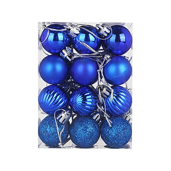 JeashCHAT 30mm Christmas Xmas Tree Ball Bauble Hanging Home Party Ornament Decor 24PC