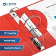 thumbnail image 2 of Davis Group Easyview Premium, Round Ring, Customizable, View Binder, 6 Pack (Red, 1.5"), 2 of 8