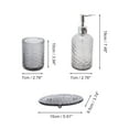 thumbnail image 2 of Unique Bargains 1 Set Durable Waves Bathroom Accessories Kit Black Glass, 2 of 4