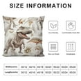 thumbnail image 5 of Nawypu  Jurassic Throw Pillow Cushion Cover, Arrangement of Various Dinosaurs Illustrations Skeleton Biology Historic, Decorative Square Accent Pillow Case, Dark Brown White, 5 of 5