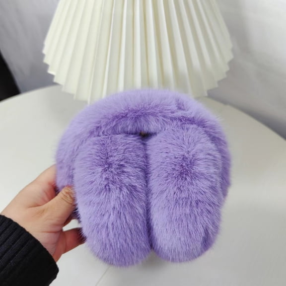 Women's Earmuffs Unisex Warm Furry Winter Outdoor Earmuffs Foldable Ear Warmer,Purple Women's Accessories Earmuffs