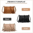 thumbnail image 5 of Women Hobo Fringe Crossbody Purse Vintage Small Tassel Shoulder Handbags Envelope Tassel Purses, 5 of 6