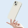 thumbnail image 6 of 3 in 1 for iPhone 15 Plus Case, Luxury Silicone Rubber Upgraded Lens Protection, Soft Microfiber Lining Shockproof Protective Slim Fit Phone Case Cover for iPhone 15 Plus, White, 6 of 9