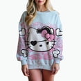 thumbnail image 1 of Sudadera con capucha para mujer, con estampado de HELLO KITTY, manga larga, talla grande, informal, para otoño, y2k, 1 of 1