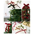 thumbnail image 3 of 18Pcs Velvet Christmas Bows,Vintage Velvet Ribbon Bows,Handmade DIY Velvet Bow,Ribbon Christmas Tree Pendant,Velvet Bows Xmas Tree Ornaments,Crafts Holiday Decor for Gift Wrapping,Garland,Dark Brown, 3 of 8