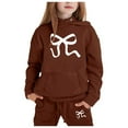 thumbnail image 1 of toraway Ensemble Mignon 3T Garçon Ensemble à Capuche pour Enfants avec Imprimé Nœud 12-13 Ans, 1 of 4