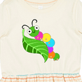 thumbnail image 4 of Inktastic Cute Caterpillar on Leaf Girls Toddler Dress, 4 of 5