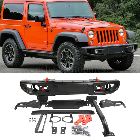 10th Anniversary Style Front Bumper W/ PDC Fit For 07-18 Jeep JK Wrangler