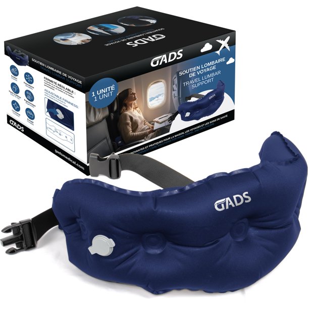 Almohada lumbar de viaje inflable ajustable Gads