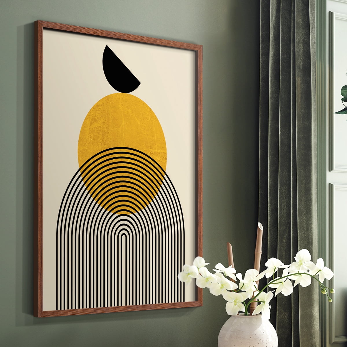 Golden Arches in Brown Solid Wood 11 x 14 Framed Print