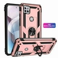 thumbnail image 6 of Dteck For Motorola Moto One 5G Ace Shockproof Dual Layers Rotatable Ring Kickstand Drop Protection Cover Compatible with Magnetic Car Mount, Rosegold, 6 of 8