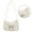 White, variant on Women French Style Bow Armpit Bag Cute Pleated Handbag PU Shoulder Bag