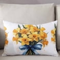 thumbnail image 3 of Yellow Botanical Throw Pillow Cover 20 x 26 Inch Decorative Pillow Cover Spring Garden Florals Wildflowers Lumbar Pillowcase Seasonal Rectangle Cushion Case for Couch Sofa Bed Living Room, 3 of 7
