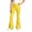 Yellow, variant on Yfalhf Girls Flare Leggings School Uniform Fleece-Lined Pants Slim Fit Warm for Fall and Winter Red 160