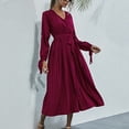 thumbnail image 1 of Vestido Largo, Vestido Hueco De Color Puro Algodón Para Ir De Compras, 1 of 8
