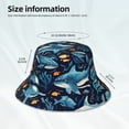 thumbnail image 3 of Kdxio Reflective Bucket Hat - Playful Whales Underwater Scene Print Bucket Hat for Men,Women, 3 of 6