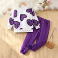 thumbnail image 3 of Mnyotv Girls 2 Piece Fall Winter Outfits Printed Long Sleeve T Shirt and Elastic Waisted Pants Size 5-6 Years, 3 of 6