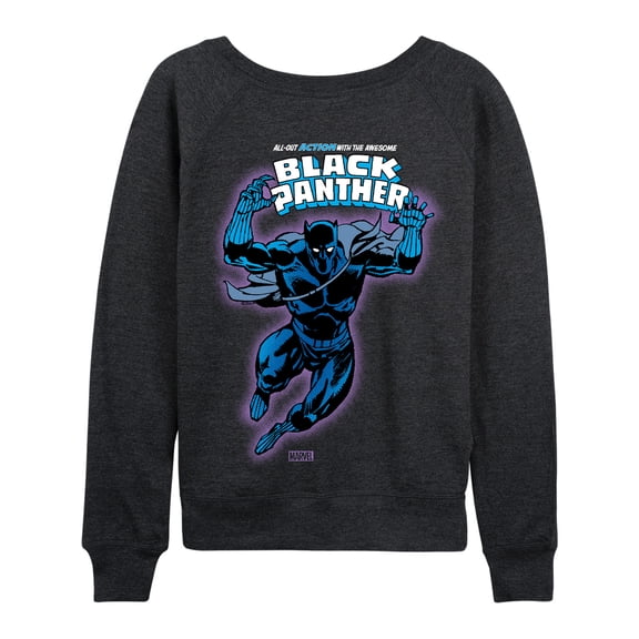 Marvel Black Panther - Oversized Comic Book Cover - Women's French Terry Pullover Sweatshirt