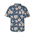 thumbnail image 3 of Goofa Flower Hawaiian Shirt for Men, Unisex Summer Beach Casual Short Sleeve Button Down Shirts,Aloha Tropical Floral print shirt-X-Large, 3 of 9