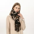 thumbnail image 2 of SUXIAN Winter Scarf for Women Plaid Printed Keep Warm with Tassels Long Wrap Pink_2# A, 2 of 4