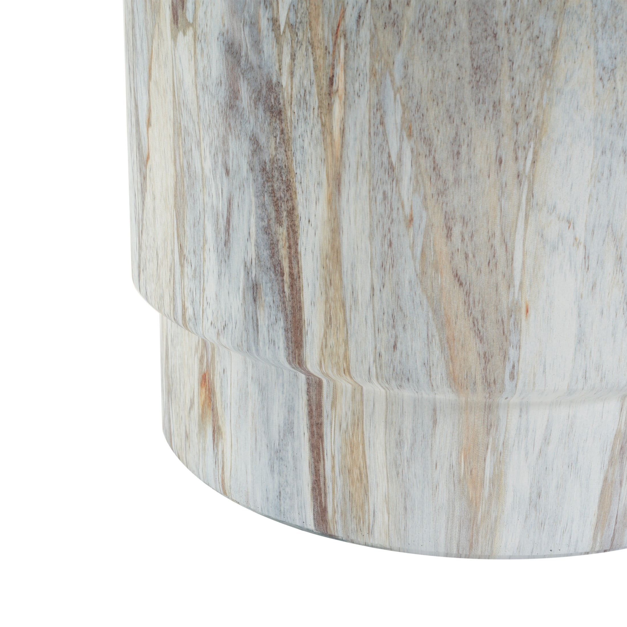 Christopher Knight Home Modern Lightweight MGO Accent Side Table with Drum Shape, Mist Stone
