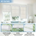 thumbnail image 6 of Keego Custom Size Zebra Shades for Windows Privacy Cordless Windows Shades for Home Office, Beige, 65"W x 72"H, 6 of 9