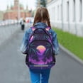 thumbnail image 6 of FORMRS Unisex Backpack Elementary School Travel Bookbag with Reflective Stripes, Green Digital Art, 6 of 7