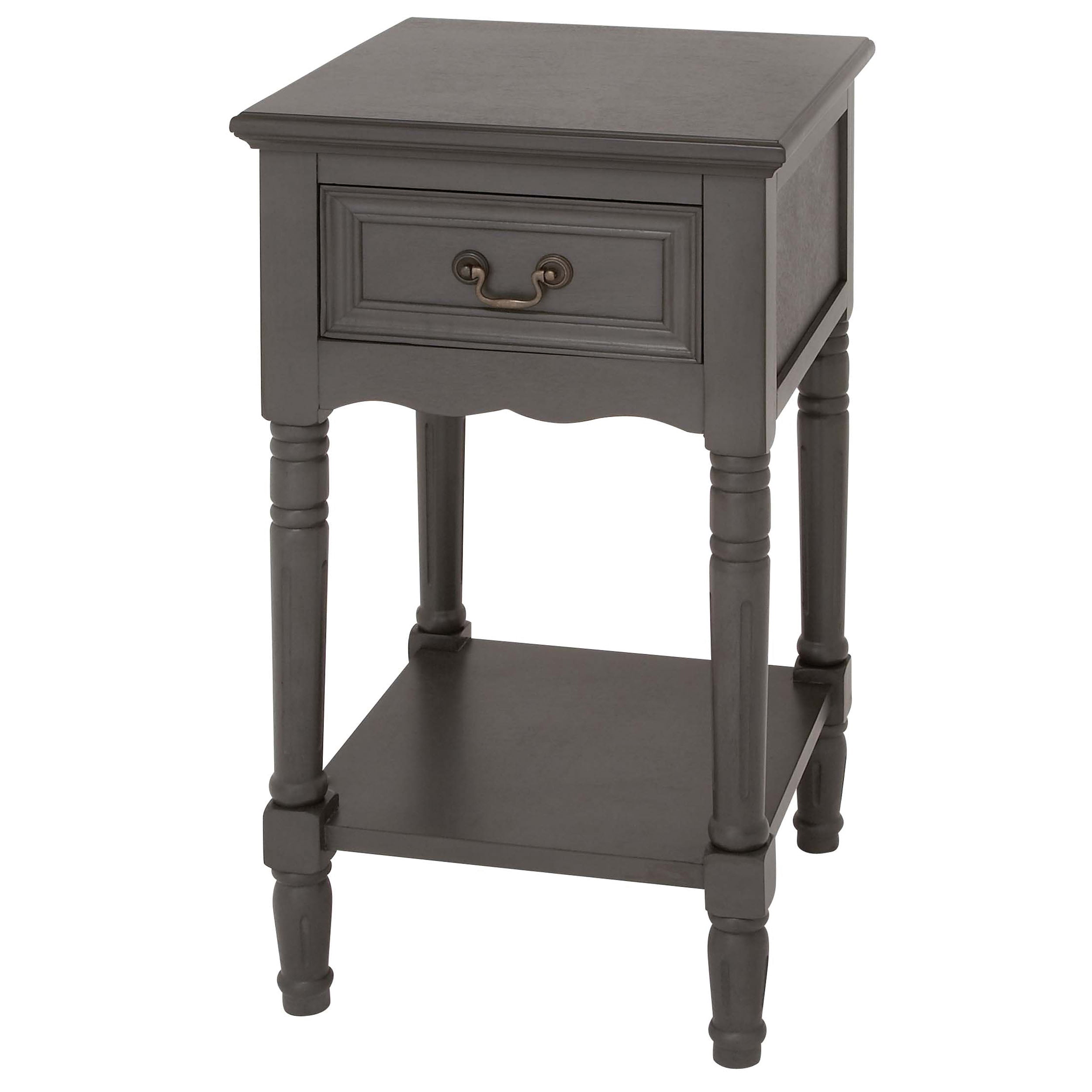 Urban Designs Solid Wood Night Stand Table Grey
