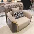 thumbnail image 3 of Luxury High End Genuine Leather Sectional Sofa Set with Coffee Table Chair for Living Room Furniture My Lux Decor Round, 3 of 10