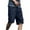 Dark Blue, variant on Womens Shorts Cargo Sports And Leisure Elastic Waist Drawstring Multi Pocket rkwear Short Wine,L