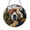 Acrylic 3.5 Inch, variant on Floral Cottage Window Hanging – Stained Glass Style