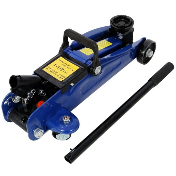 1.5 Ton Low Profile Hydraulic Floor Jack, Steel Racing Jack with 5" to 11.8" Lifting Range, 3300LB Capacity