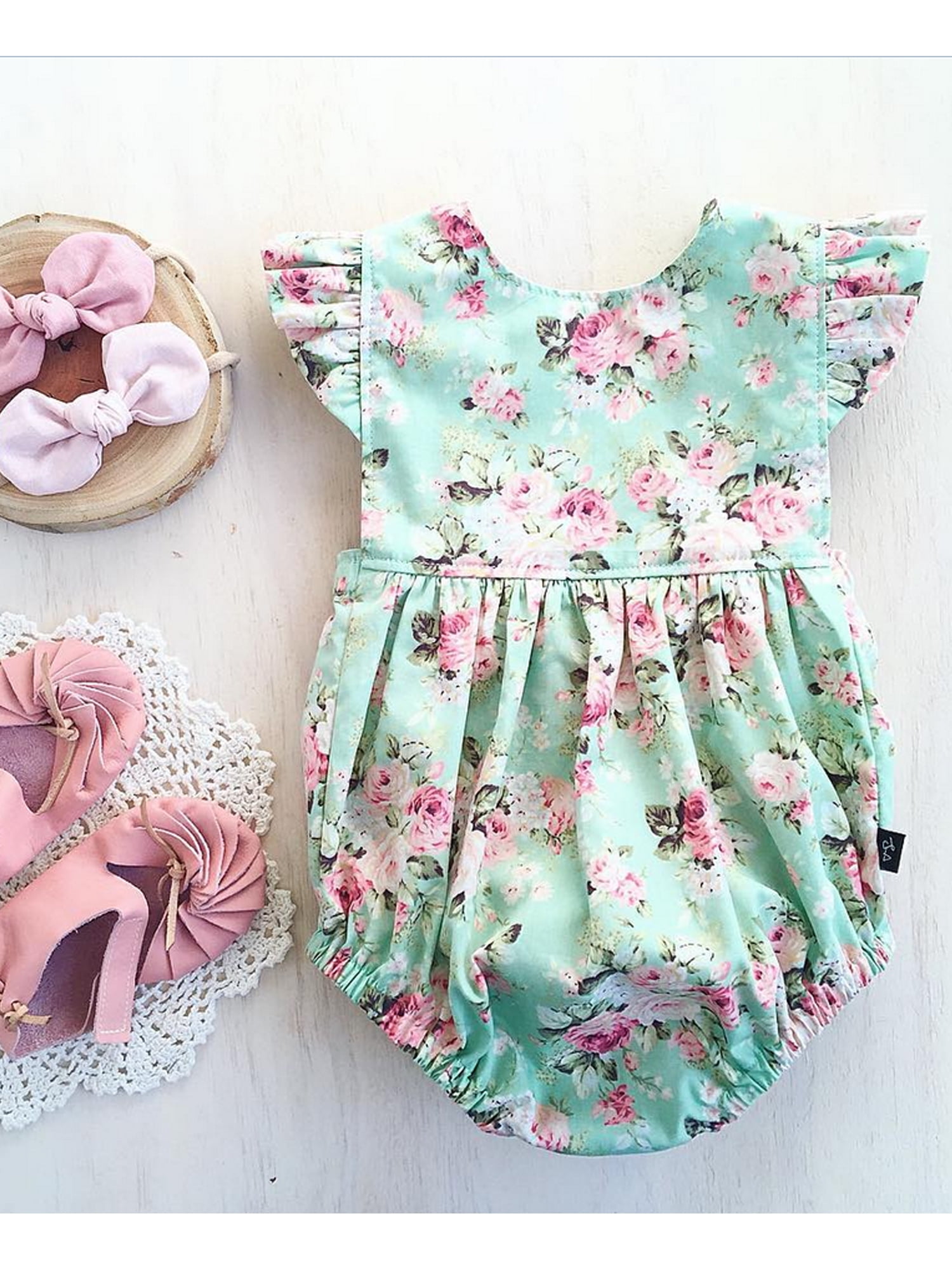 newborn floral romper
