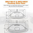 thumbnail image 3 of Blutoget Wb31M20 Wb31M19 Bandejas De Goteo De Porcelana - Compatible Con Placa De Cocina Ge Hotpoint - Incluye 2 Bandejas De Goteo Negras De 6 Pulgadas Y 2 De 8 Pulgadas - Paquete De 4 (Porcelana Negr, 3 of 9