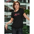 thumbnail image 2 of Mothers Day Pink Ribbon Shaped T-Shirt Women -Image by Shutterstock, Female Large, 2 of 4