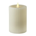 thumbnail image 3 of Fine Ribbed Motion Flameless Candle 3x5 Ivory, 3 of 5