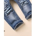 thumbnail image 7 of KIDSCOOL SPACE Toddler Ripped Casual Elastic Distressed Denim Jean 12 Months, 7 of 7