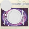 thumbnail image 3 of Ambesonne Astrology Place Mats Set of 4, Zodiac Circle Space, Standard Size, Purple and Pale Blue, 3 of 6