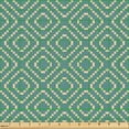 thumbnail image 2 of Ambesonne Ethnic Fabric by the Yard Upholstery, Repetitive Folk Motives Art, 1 Yard, Cadet Blue Peach, 2 of 5