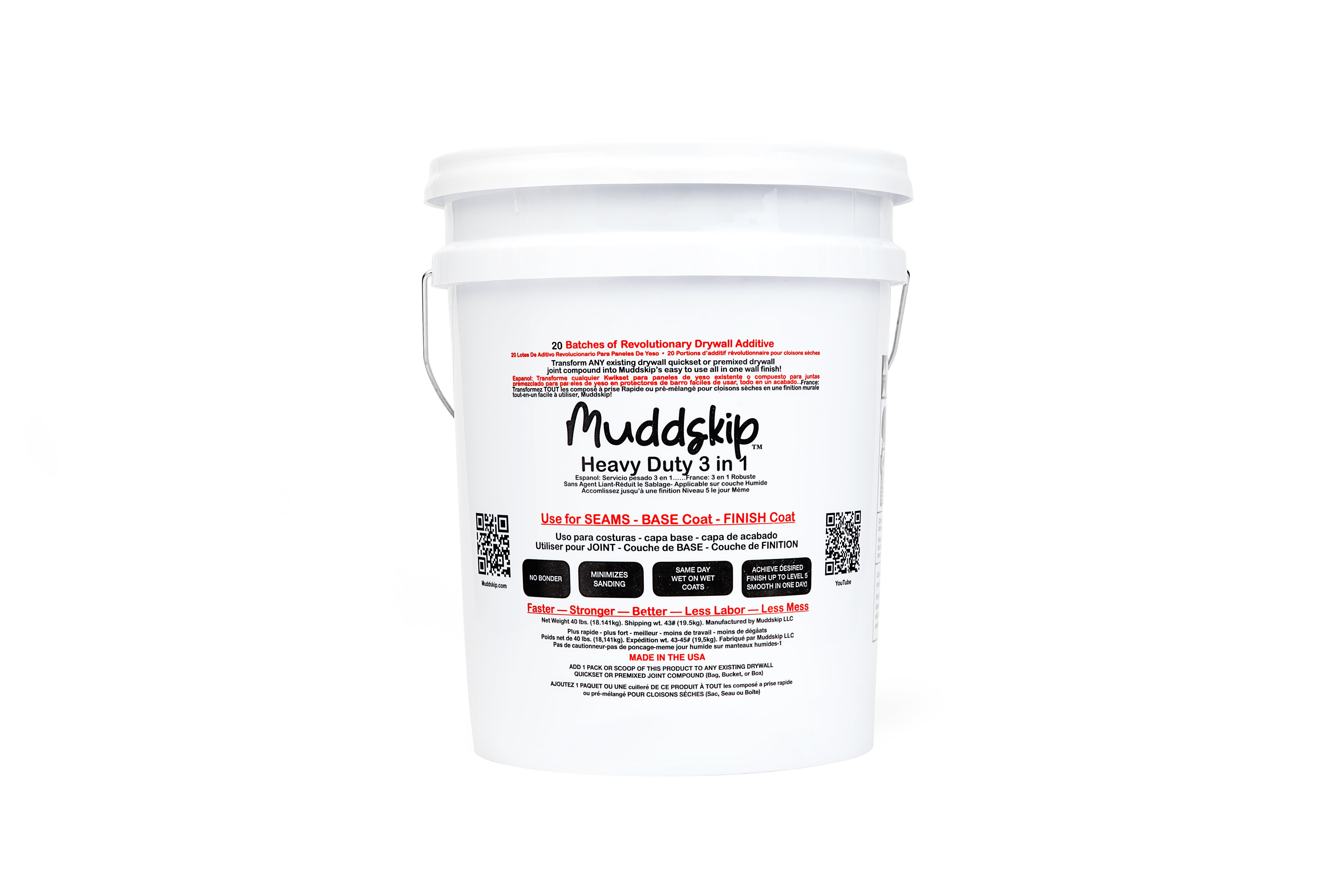Muddskip Heavy Duty 5 Gallon Bucket =  20 Bag Value Pack
