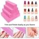 thumbnail image 4 of 10 Pcs Nail Buffer Block , Fingernail Shine Buffing Set, Professional Manicure Polisher Buffer Bulk Medium Grit (Pink), 4 of 4