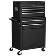 thumbnail image 1 of Costway 2 in 1 Rolling Cabinet Storage Chest Box Organizer w/ 6 Drawers Black, 1 of 9