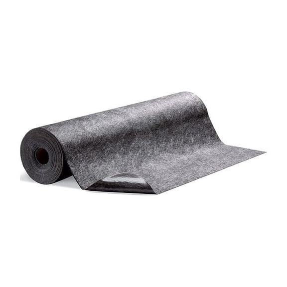 Sorbent Roll, 10 gal, 48 in x 100 ft, Universal, Gray, Polypropylene