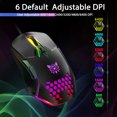 thumbnail image 4 of ONIKUMA ONIKUMA CW902 RGB Gaming Mouse with 7 Programmable Buttons, USB Wired for PC & Laptop, Adjustable DPI up to 6400, Black PC Material, 1.5M Cable, 4 of 7