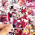 thumbnail image 3 of 56Pcs Hazbin Hotel Stickers Pack, Decor Waterproof Stickers for Adults Fans, Angel Dust Decals for Water Bottle Laptop Phone, Skateboard Travel Case Kids Teens Gifts, 3 of 6