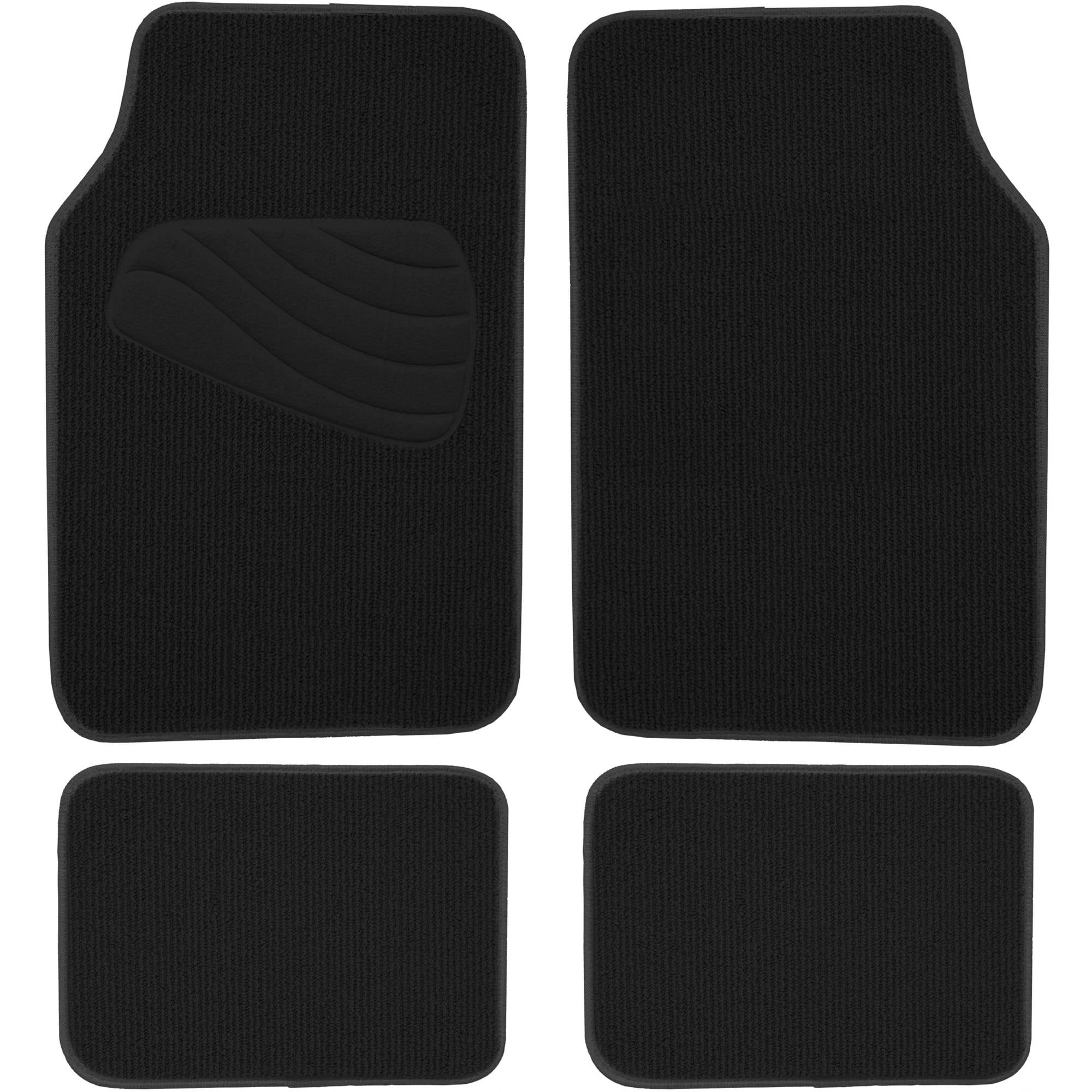 Armor All 4 Piece Luxury Carpet Black Floor Mat Black, 78960